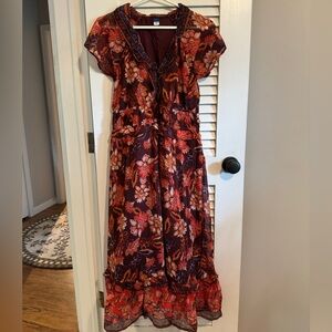Old Navy Red Floral Dress